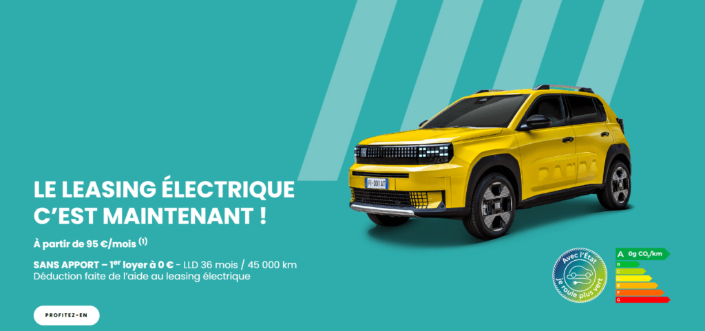 FIAT leasing electrique 2026